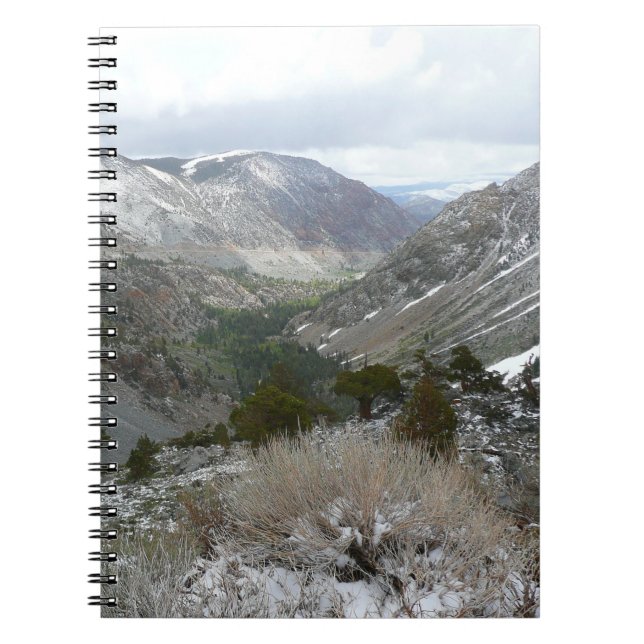 Driving Through the Snowy Sierra Nevada Mountains Notebook (Front)