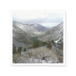 Driving Through the Snowy Sierra Nevada Mountains Paper Napkins