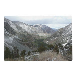 Driving Through the Snowy Sierra Nevada Mountains Placemat