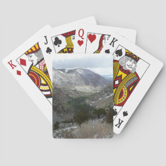 Driving Through the Snowy Sierra Nevada Mountains Poker Cards