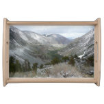 Driving Through the Snowy Sierra Nevada Mountains Serving Tray