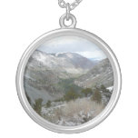 Driving Through the Snowy Sierra Nevada Mountains Silver Plated Necklace
