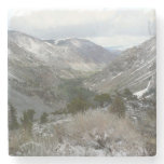 Driving Through the Snowy Sierra Nevada Mountains Stone Coaster