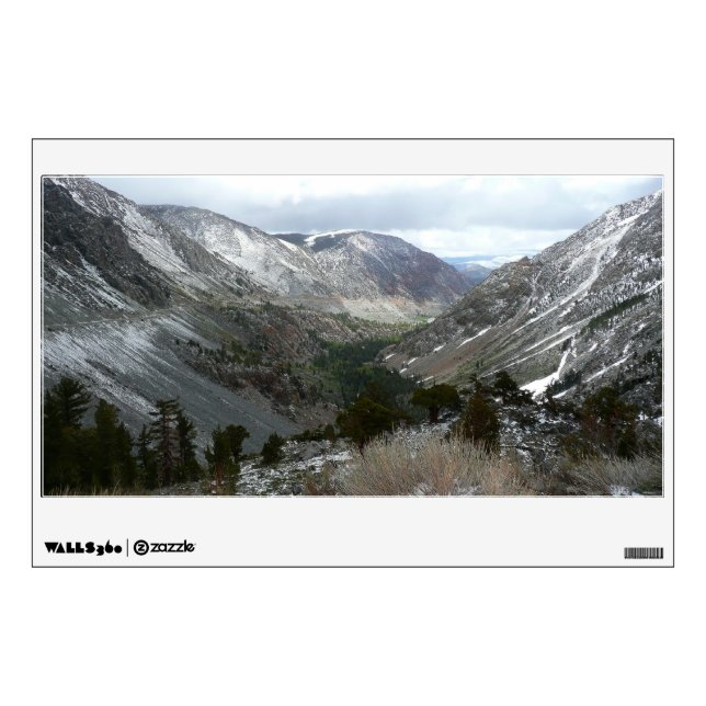 Driving Through the Snowy Sierra Nevada Mountains Wall Sticker (Front)