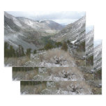 Driving Through the Snowy Sierra Nevada Mountains Wrapping Paper Sheets