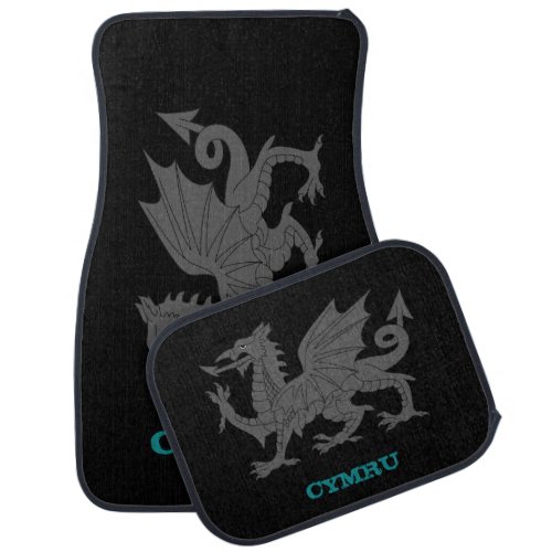 Driving Wales  Welsh coat of arms Dragon  flag Car Floor Mat
