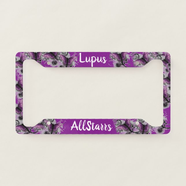 Driving with Butterflies License Plate Frame (Front)