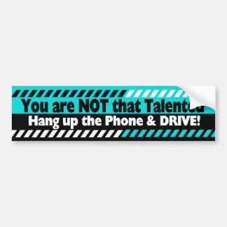 Driving with Cell Phone Bumper Sticker