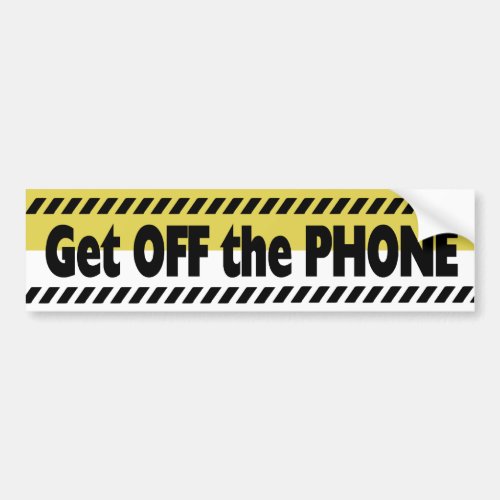 Driving with Cell Phone Bumper Sticker