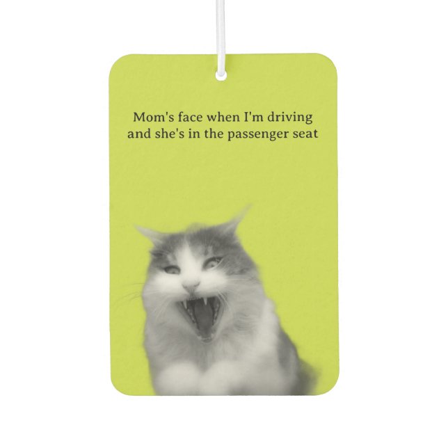Driving with Mom Air Freshener (Front)