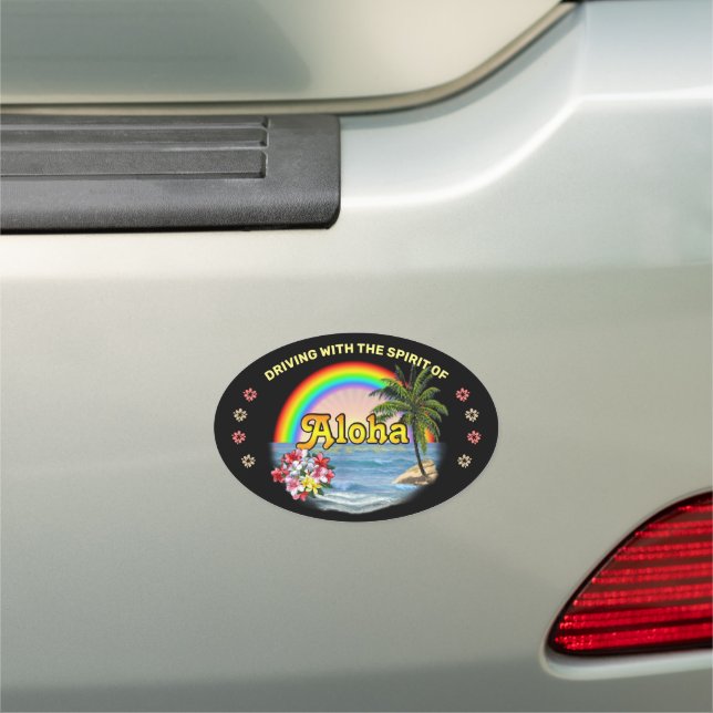 Driving with the Spirit of Aloha Car Magnet (In Situ)