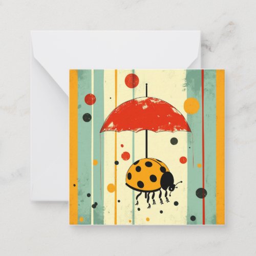 Drizzle  Delights A Sprinkle of Ladybug Joy Note Card