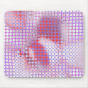 Drizzled spots under grid rustic antiquated design mouse pad