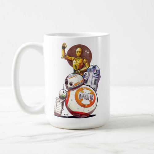 Droids Illustrated Collage Coffee Mug