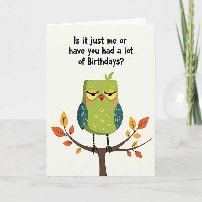 Droll Bird Birthday Card (Front)