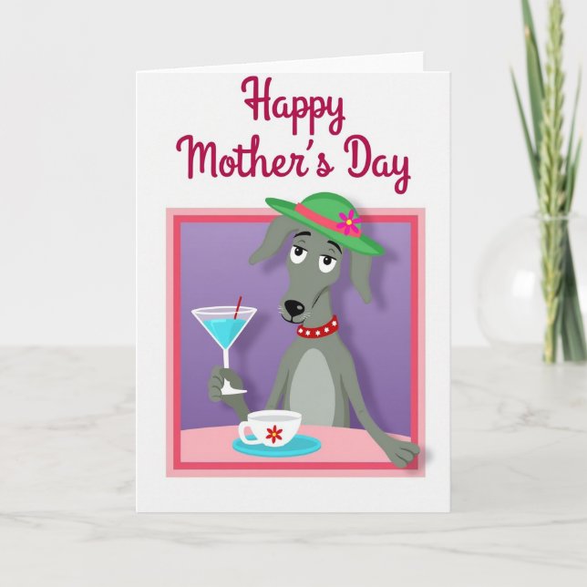 Droll Dog Mothers Day Art Card (Front)