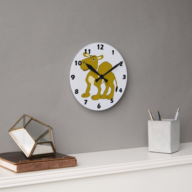 Dromedary Camel Design Round Clock (Office)