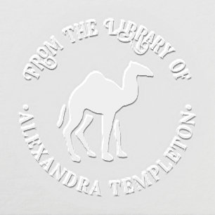 Dromedary Camel Silhouette “From the Library of” Embosser