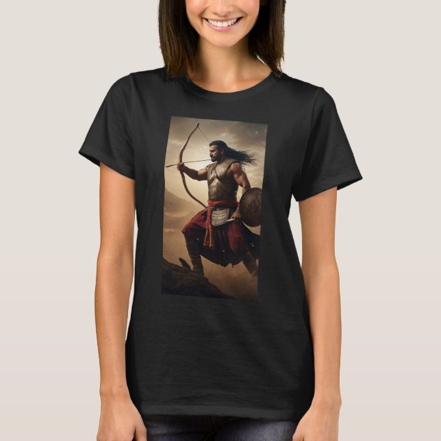 Dronacharya: Mahabharata's Guru of Warriors Mentor T-Shirt (Front)