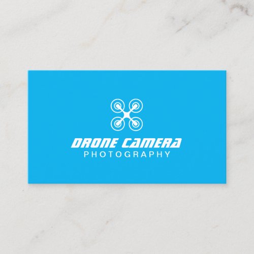 Drone Aerial Video  Photography Modern Blue Business Card