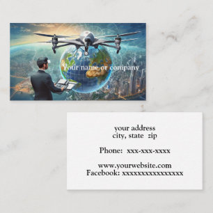Drone air space management business card