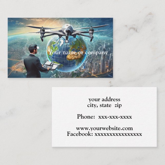 Drone air space management business card (Front/Back)
