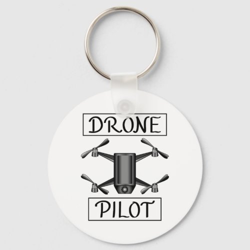 Drone And Drone Pilot Keychain