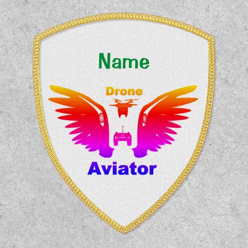 Drone Aviator 25 x 3 Shield Iron_On Patch
