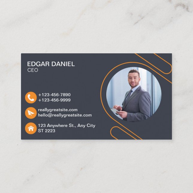 Drone Business Cards Elegant Modern (Back)