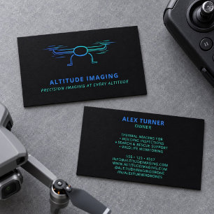 Drone Business Pilot UAV Photography Black       Card