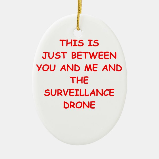 drone ceramic ornament (Front)