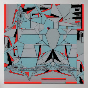 Drone City Abstract Poster