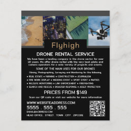 Drone Collage Banner, Drone Rental Company Flyer
