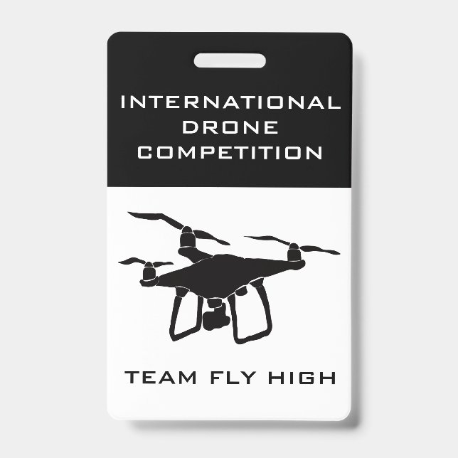 Drone Competition Name Tag Badge (Front)