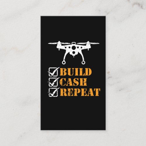 Drone Crash Hobby Build Cash Repeat Business Card