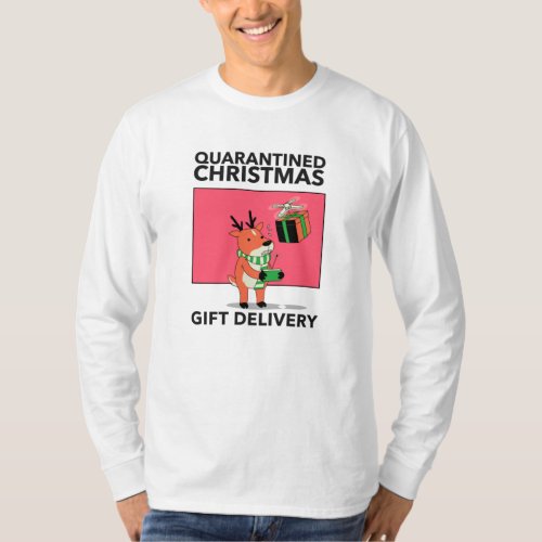 Drone Delivery Quarantined Christmas T_Shirt