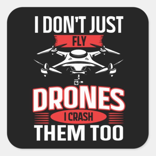 drone Design for rc pilot  drones Square Sticker