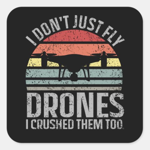 drone Design for rc pilot  drones Square Sticker