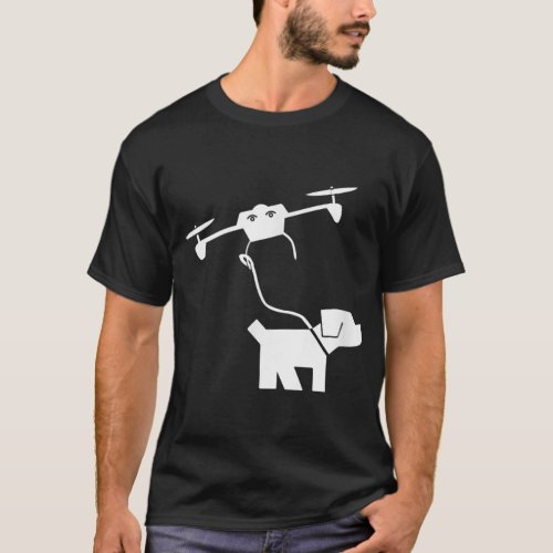 Drone Dog Walking T_Shirt