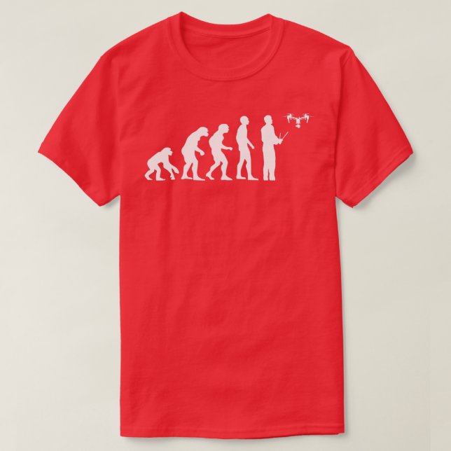 Drone Evolution Funny Drone Pilot Quadcopter Fan  T-Shirt (Design Front)