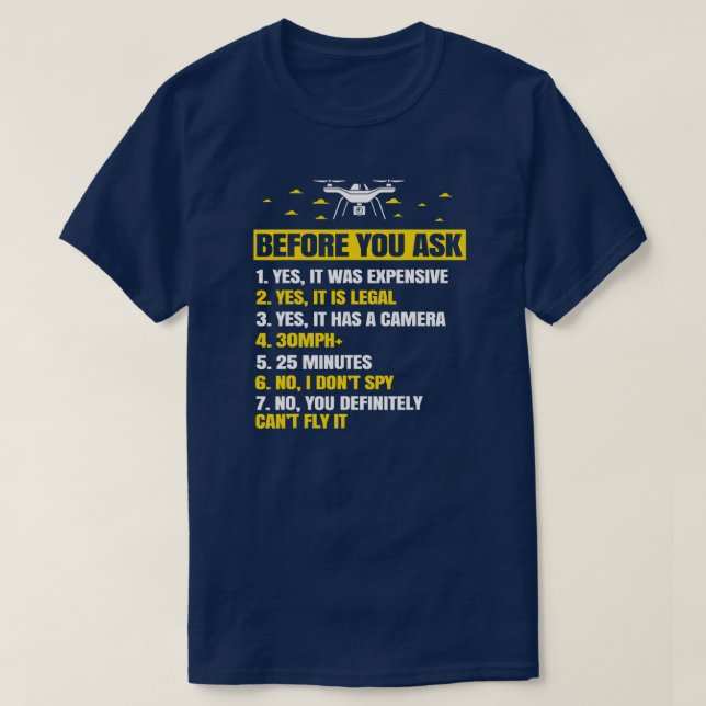 Drone Gifts For Men Boy with Copter FPV Women T-Shirt (Design Front)