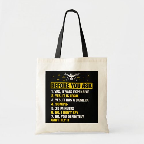 Drone Gifts For Men Boy with Copter FPV Women Tote Bag