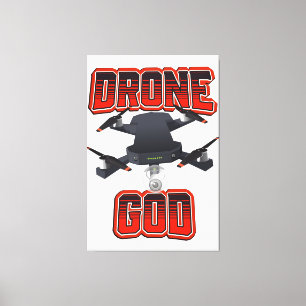 Drone God logo Canvas Print
