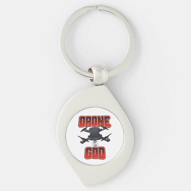Drone God logo Keychain (Front)