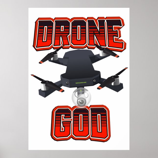 Drone God logo Poster (Front)
