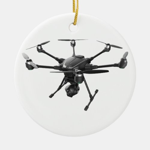 Drone Grey Ceramic Ornament