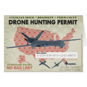 Drone Hunting Permit Card (Front Horizontal)