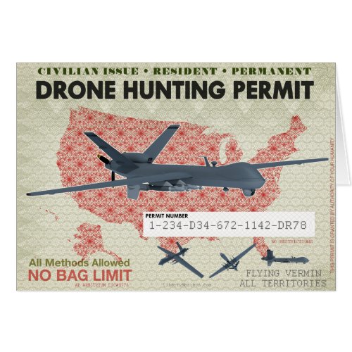 Drone Hunting Permit Card