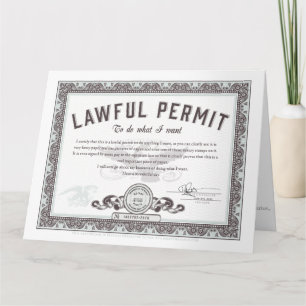 Drone Hunting Permit Card