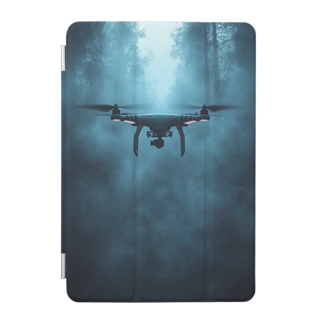Drone in Foggy Forest iPad Cover (Front)